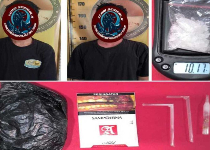 Dua Perantara Sabu 10,17 Gram Asal Lampung Dibekuk di Desa Suka Raja OKU Timur, Permufakatan Jahat Berlaku