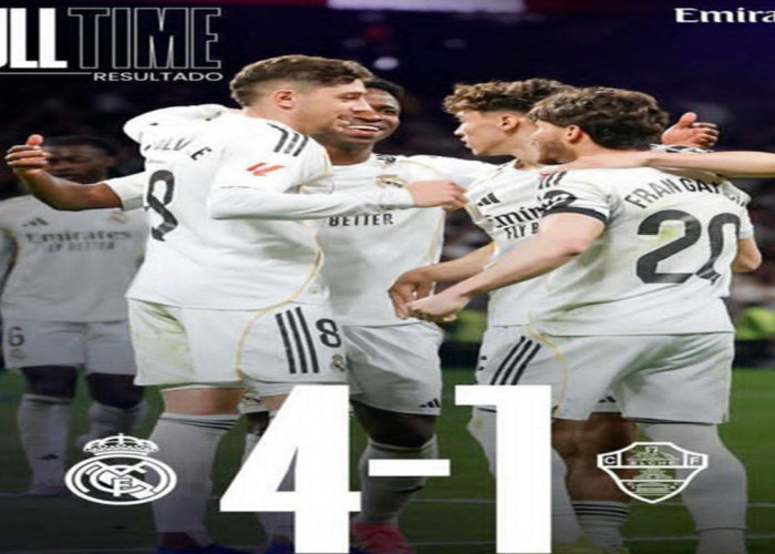 Hasil La liga Spanyol: Real Madrid Hajar Elche 4-1.