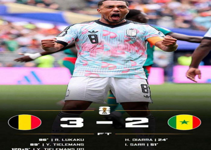 Hasil Piala Dunia 2026: Belgia Lolos Dramatis ke 16 Besar, Senegal Tersungkur. 