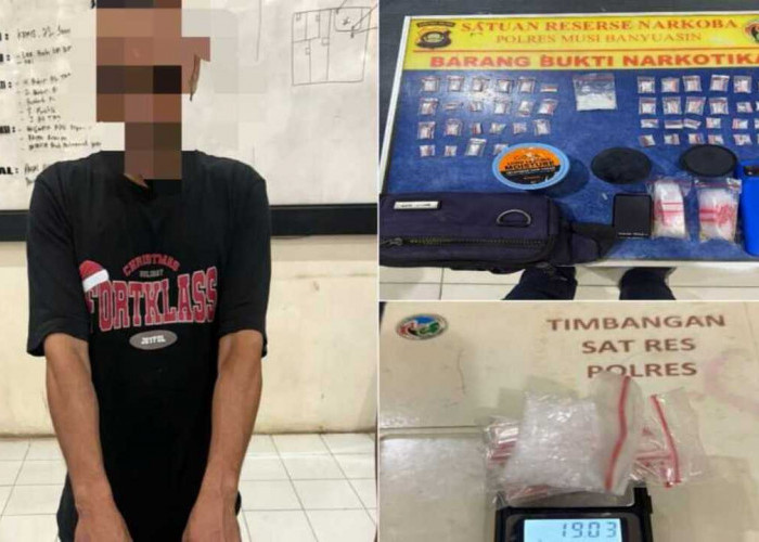 Sehari Bertubi-tubi! Satres Narkoba Polres Muba Bongkar 3 Kasus, 31 Gram Lebih Sabu Berhasil Disita
