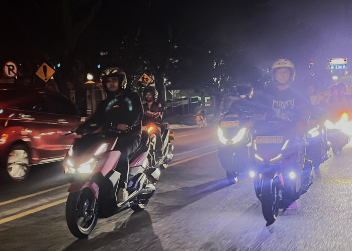 Komunitas Honda Palembang Meriahkan Nocturnity Riding, Tampilkan Performa Skutik Premium