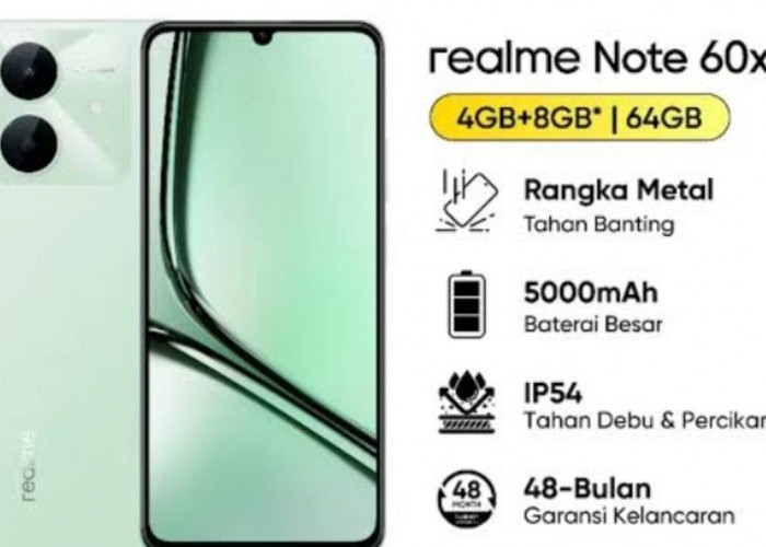 Realme Note 60x Tawarkan Kamera 8MP dan 5MP, Cocok untuk Pengguna Pemula yang Butuh Simplicity