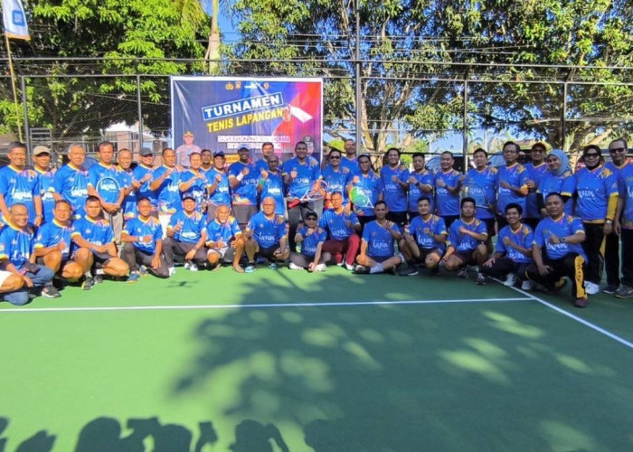 Ajang Sportivitas dan Silaturahmi, Polres Prabumulih Gelar Turnamen Tenis Lapangan HUT Bhayangkara ke 79 