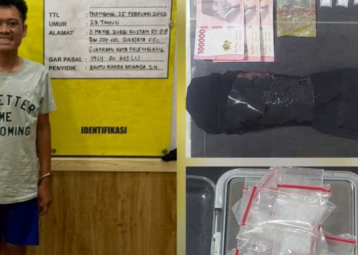 Sabu 10 Paket Ditemukan di Saku Celana, Pengedar di Sukarami Palembang Dibekuk Unit 8