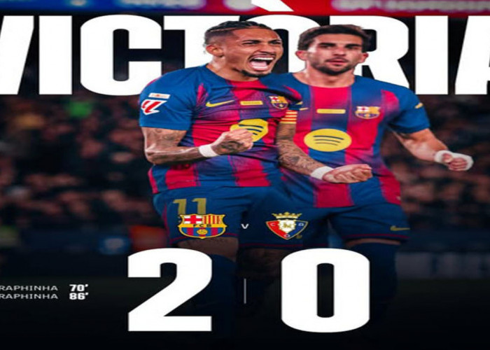 Hasil LaLiga Spanyol Tadi Malam: Dua Gol Raphinha Antar Barcelona Makin Kokoh di Puncak.