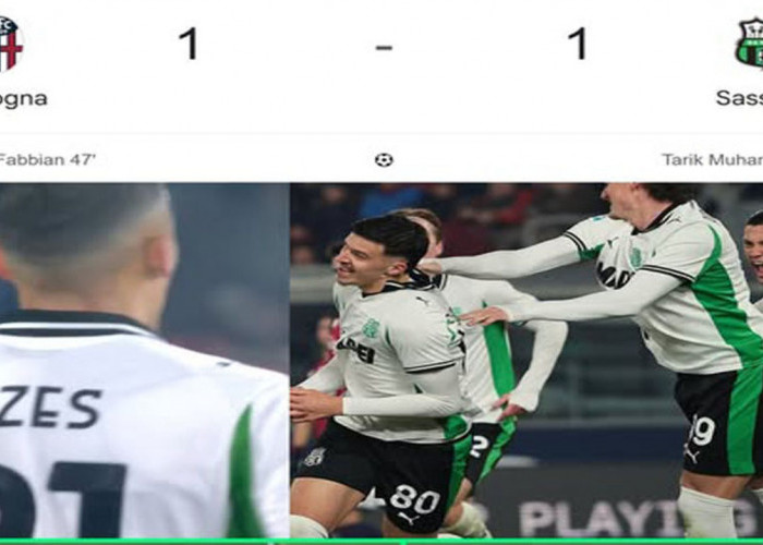 Hasil Liga Seri A: Sassuolo Curi 1 Poin dari Kandang Bologna, Jay Idzes Tampil Solid.