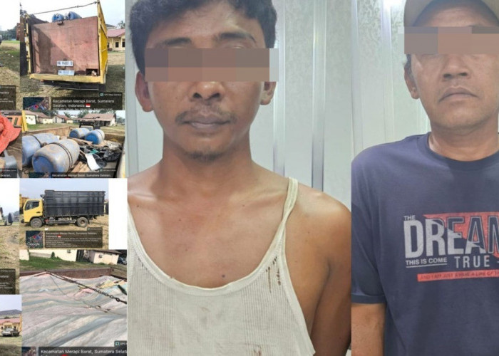 Polisi Amankan Dua Truk Bermuatan 20 Ton Minyak di Lahat