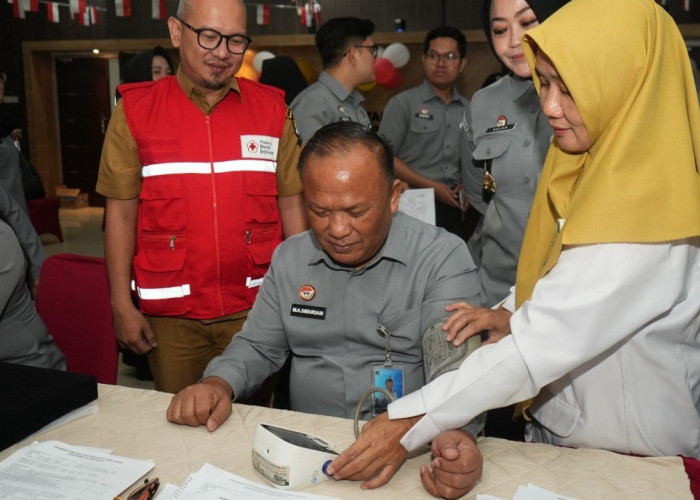 Sambut Hari Pengayoman ke-81, Kemenkum Sumsel Gelar Donor Darah dan Cek Kesehatan