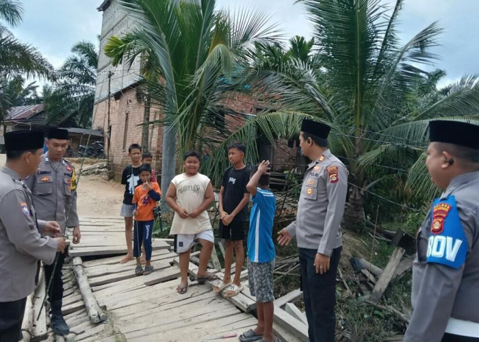 Polres Muba dan PT MBJ Bangun Jembatan Besi Kokoh Penghubung Bayung Lencir–Mendis dalam 4 Hari