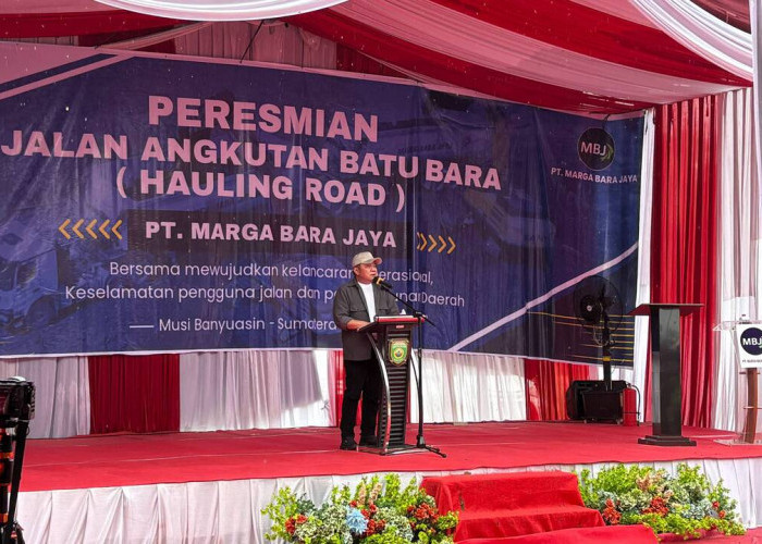 Gubernur Sumsel Resmikan Jalan Hauling Batu Bara PT MBJ Sepanjang 42 Kilometer di Musi Banyuasin