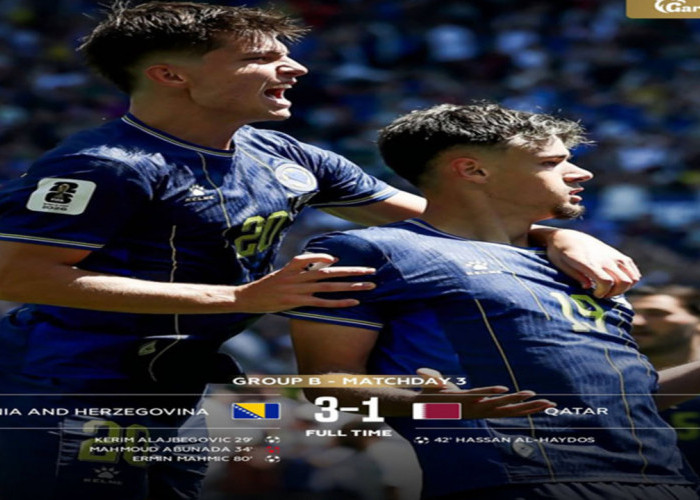 Piala Dunia 2026: Bosnia Tekuk Qatar 3-1.
