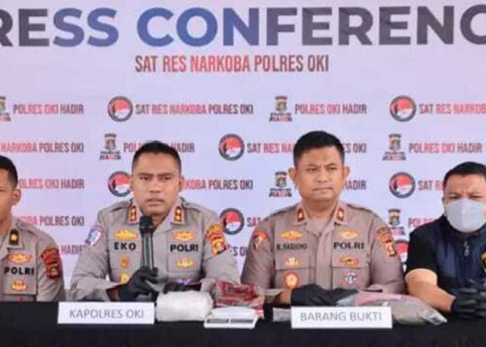 Dua Pengedar Sabu di Tulung Selapan OKI Diringkus, 1,06 Kg BB Diamankan