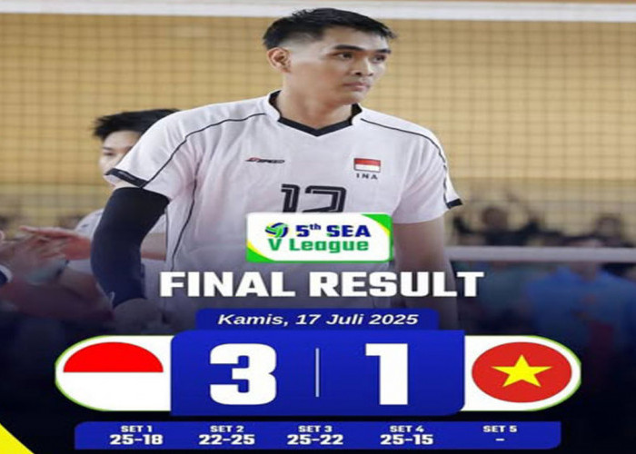 Indonesia Tumbangkan Vietnam 3-1, Pimpin Klasemen Sementara SEA V League 2025 Leg 2