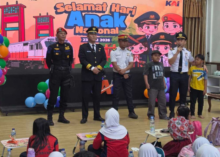 Peringati Hari Anak Nasional 2026, KAI Divre III Palembang Edukasi Keselamatan Lewat Children's Day Festival 