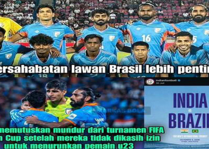 FIFA Tolak Tim U-23 India, AIFF Pilih Mundur dan Fokus Hadapi Brasil. 