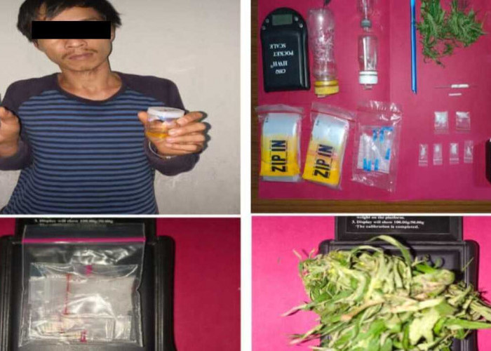 Gerebek Pondok Kebun di Ulu Musi, Polres Empat Lawang Temukan Sabu, Ganja, Tiga Bong, dan Tujuh Jarum Suntik d