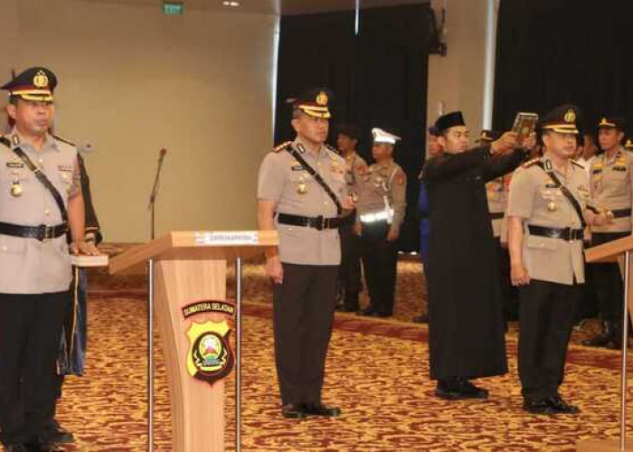 Serah Terima Jabatan Dirresnarkoba Polda Sumsel dan Kapolrestabes Palembang, Ini Pesan Kapolda