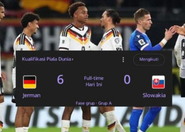 Hasil Kualifikasi Piala Dunia 2026: Jerman Menggila! Gulung Slovakia 6-0