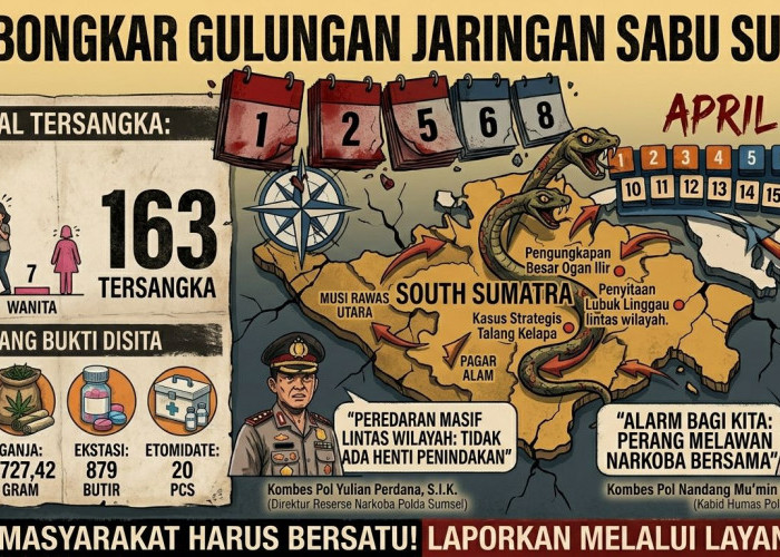 Luar Biasa ! 163 Tersangka Narkoba Diringkus dalam 18 Hari Operasi Masif