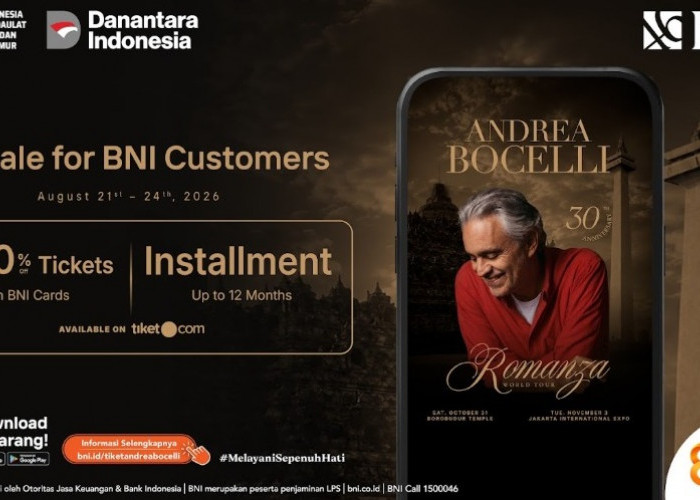 BNI Hadirkan Akses Eksklusif Menikmati Andrea Bocelli “Romanza” di Indonesia