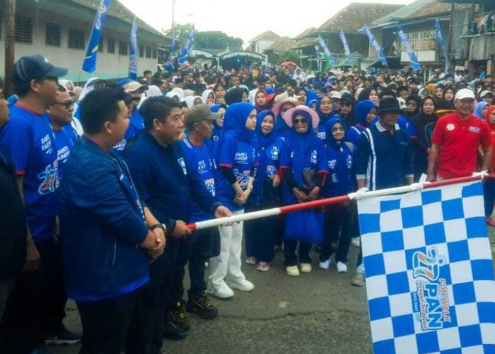 Rayakan HUT Ke-27, DPD PAN OKU Adakan Jalan Santai Bertabur Hadiah