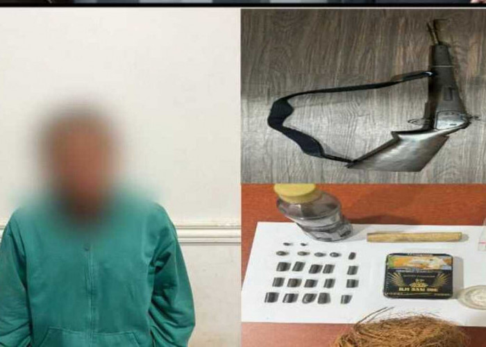 Simpan Senpi Rakitan di Dapur, Warga Sungai Batang Diamankan Satreskrim Polres Muba