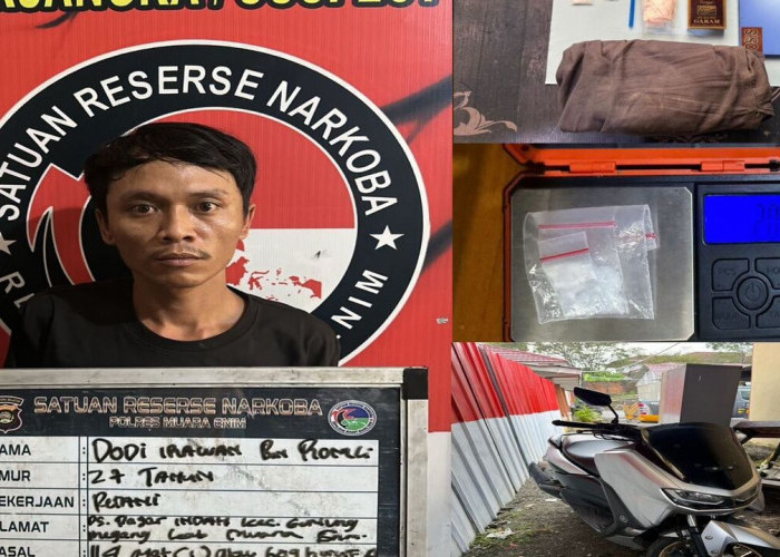 Dua Operasi Satu Hari, Satresnarkoba Polres Muara Enim Bekuk Pengedar Sabu di Gunung Megang dan Belimbing