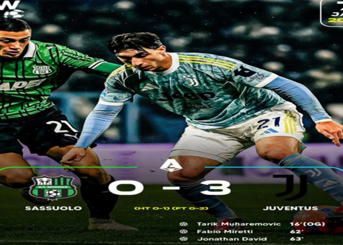 Hasil Sassuolo vs Juventus: Juventus Menang Telak 3-0.