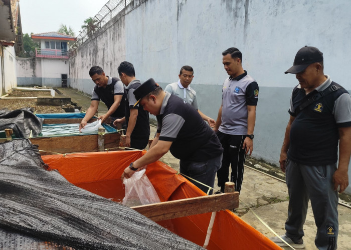 Lapas Sekayu Tebar 1000 Benih Ikan Lele, untuk Pembinaan Kemandirian dan Dukung Ketahanan Pangan