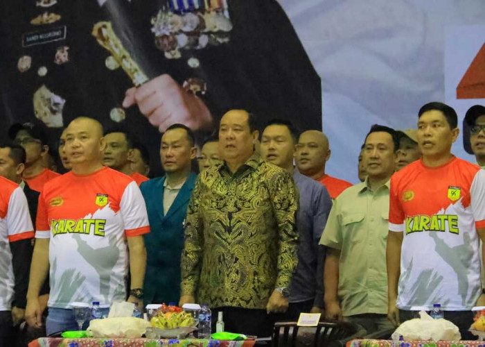 Wagub Cik Ujang Buka Kejuaraan Karate Piala Kapolda Sumsel 2026.