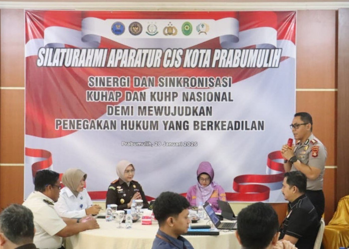 Silaturahmi CJS, Kapolres, Kajari dan Ketua PN Prabumulih Samakan Persepsi Penerapan KUHP dan KUHAP Baru