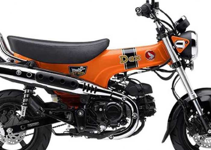 Honda ST125 Dax Baru Tampil Lebih Berani dengan Warna Candy Energy Orange. 