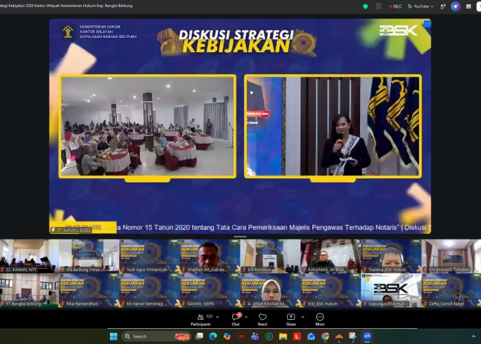 Kemenkum Sumsel Perkuat Pengawasan Notaris Melalui Diskusi Evaluasi Kebijakan