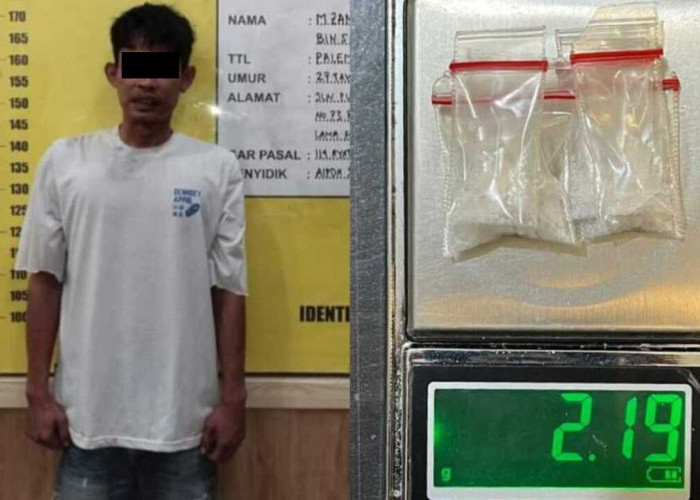 Sabu Tersembunyi dalam Kotak Permen Putih di Kamar, Pengedar di Bukit Lama Palembang Dibekuk