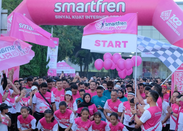 Ratusan Warga Palembang Ramaikan Lari Santai Road to Smartfren Run 2024