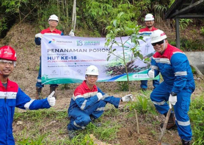 Pertamina Drilling Ajak Pekerja Tanam Pohon, Perkuat Komitmen Green Drilling dan Pengendalian Perubahan Iklim