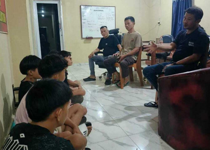 Tegak Miras dan Hisap Lem Aibon, Remaja di Tanjung Batu Ogan Ilir Diberi Pembinaan oleh Polisi