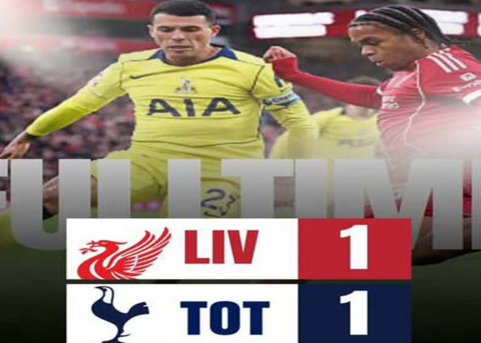 Hasil Liga Premier Liverpool Dipaksa Imbang Tottenham 1-1.