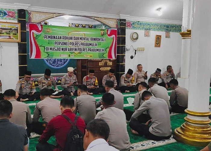 Tingkatkan Imtak dan Perkuat Mental Spiritual, Polres Prabumulih Gelar Pimbinaan Rohani dan Mental