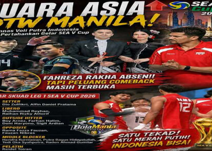  Skuad Timnas Voli Indonesia untuk Misi Juara SEA V Cup 2026. 