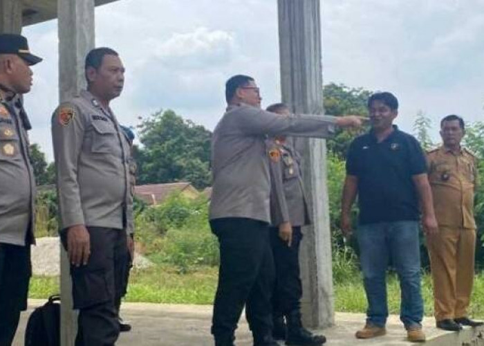Kapolres OKU Cek Lokasi Pembangunan Dapur Umum MBG