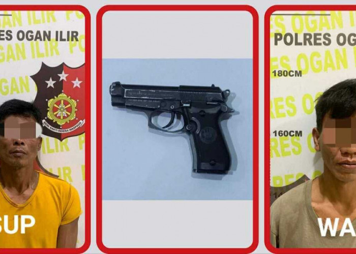 Curi Tas Selempang Berisi Air Sofgan Bareta M84, Dua pria di Ogan Ilir Ini Diamankan Polisi