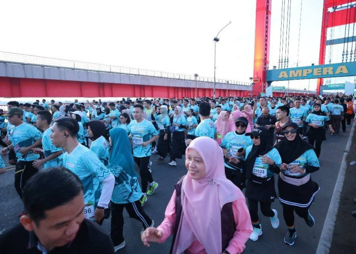 Meriah dan Penuh Semangat, Ampera Tourism Run 2025 Jadi Magnet Wisata Baru Palembang