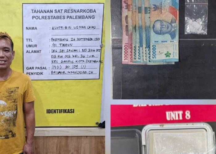 Gerebek Rumah di Lorong Sei Sawah Gandus, Unit 8 Satresnarkoba Polrestabes Palembang Sita Sabu dan Uang Tunai