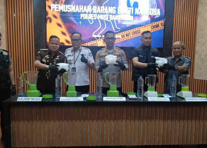 Polres Muba Musnahkan Barang Bukti Narkoba: Kapolres Tegaskan Komitmen Perangi Narkoba