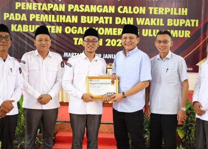 KPU Tetapkan Enos-Yudha Pimpin OKU Timur Periode 2025-2030