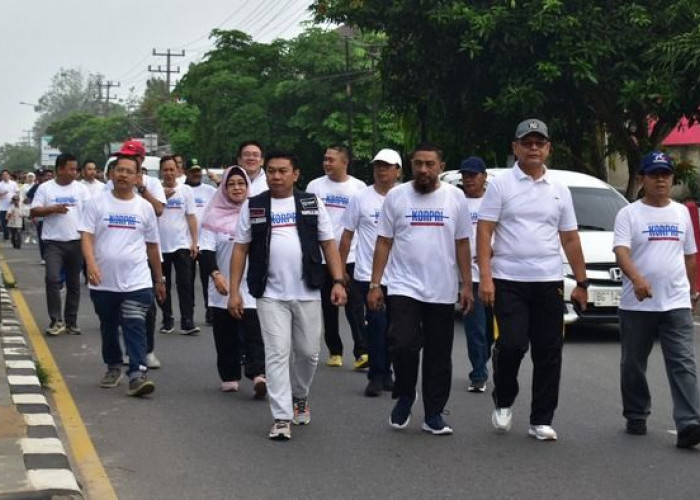 KORPRI Kabupaten OKI Rayakan HUT ke-52 dengan Jalan Sehat dan Aksi Sosial 