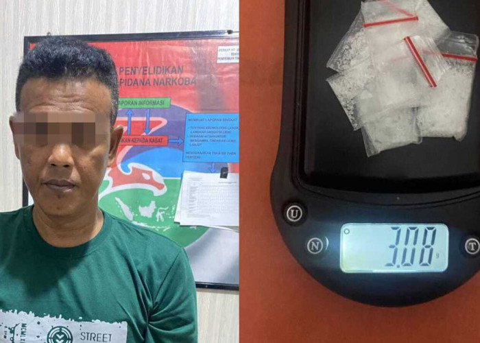 Polres Ogan Ilir Ringkus Pengecer Sabu di Lubuk Keliat, Disita 3,08 Gram 