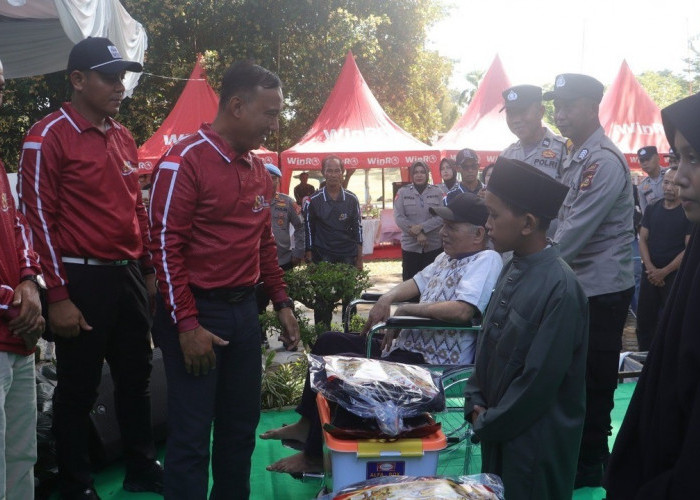 Polres Prabumulih Gelar Bakti Sosial dan Bakti Kesehatan Hari Bhayangkara ke-80, Salurkan 1.000 Paket Sembako