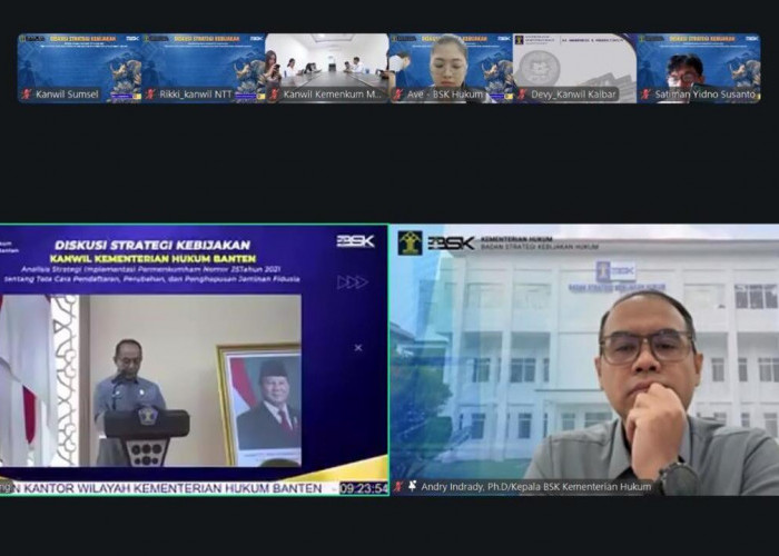 Kemenkum Sumsel Ikuti Diskusi Strategi Implementasi Kebijakan Jaminan Fidusia